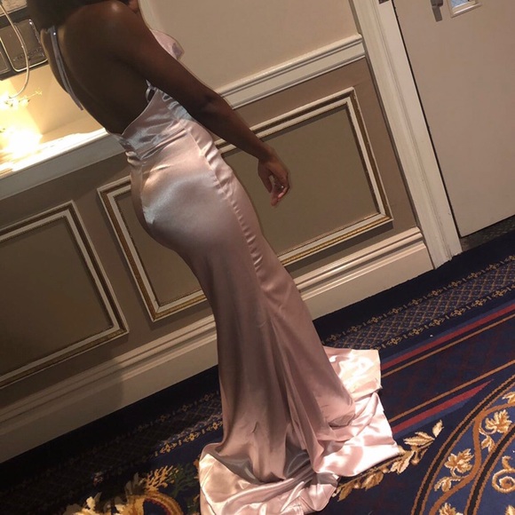 Salmon Pink Mermaid Dress - Picture 5 of 5